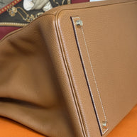 Hermes Birkin Bag 40 Veau Togo Leder Braun/Beige & Gold mit Orig. Rechnung!