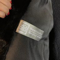 Wunderschöner Nerzmantel Original SAGA MINK Nerz schwarz Gr. 42/44 Damen