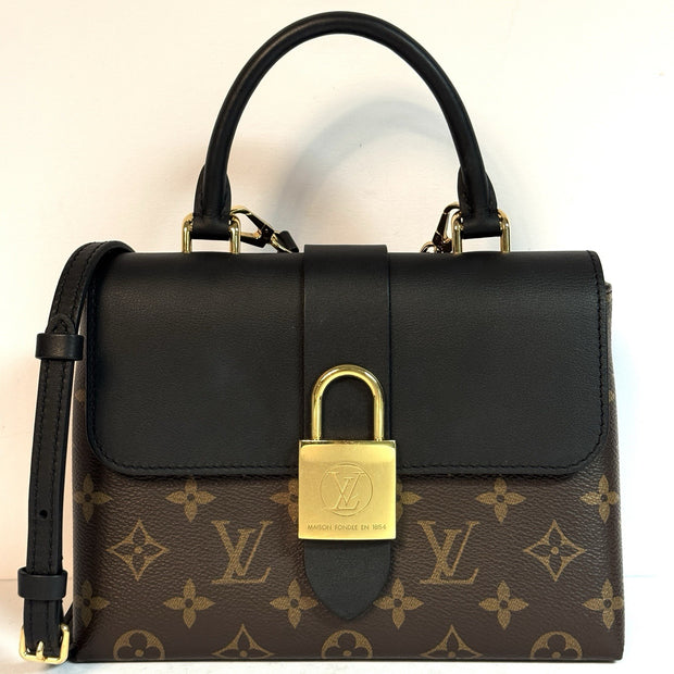 Louis Vuitton Locky BB Monogram Canvas & Schwarzes Leder Umhängetasche 2021
