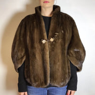 Elegantes Nerzcape, Cape naturbraun Exklusiv vom Kürschner onesize / S-L Damen