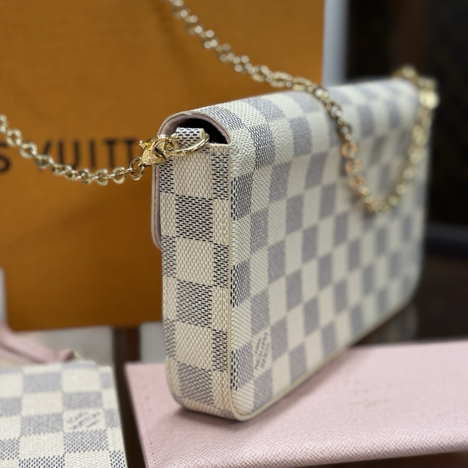 Louis Vuitton Pochette Felicie Damier Azur Umhängetasche