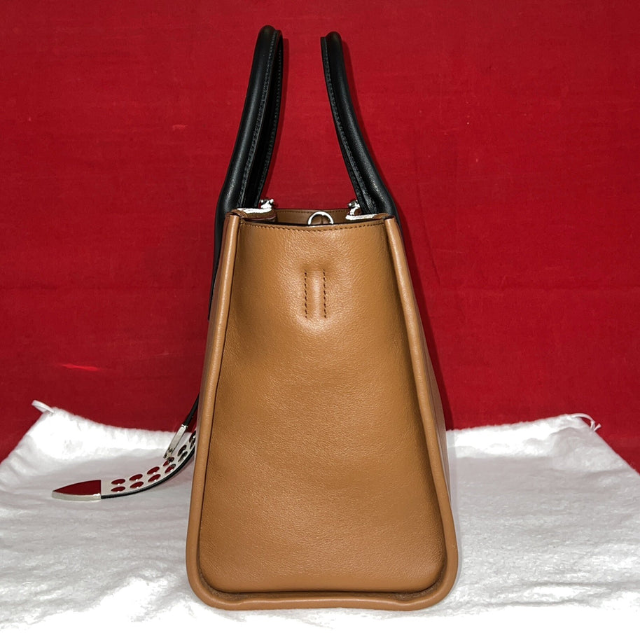Prada 1BA175 Borsa Lux Two 2 Way Damen Umhängetasche Braun/Schwarz NP. 1.900€!