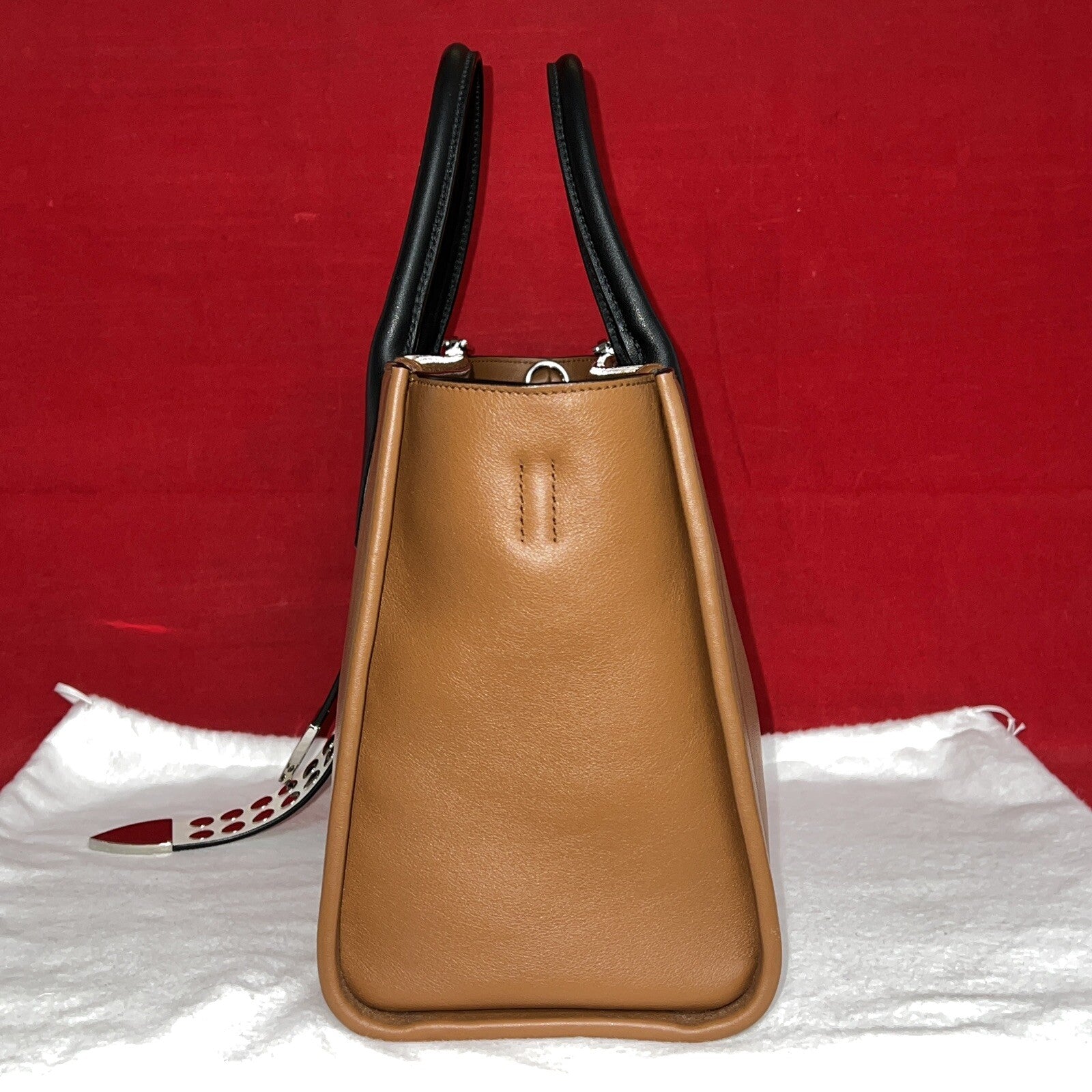 Prada 1BA175 Borsa Lux Two 2 Way Damen Umhängetasche Braun/Schwarz NP. 1.900€!