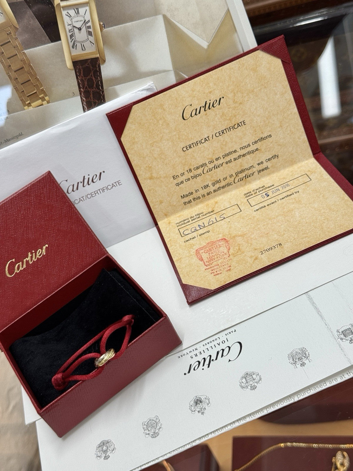 Cartier Trinity Armband Tricolor 18 Karat Weißgold, Gelbgold & Roségold
