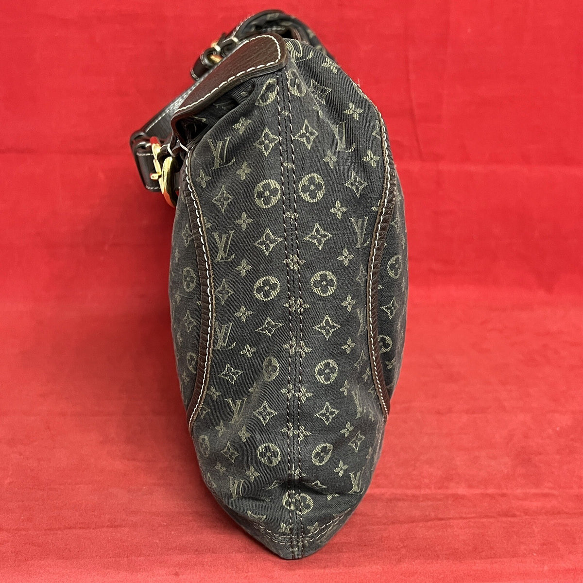Louis Vuitton Manon MM Mini Lin Monogram Damen Schultertasche Hobo Bag