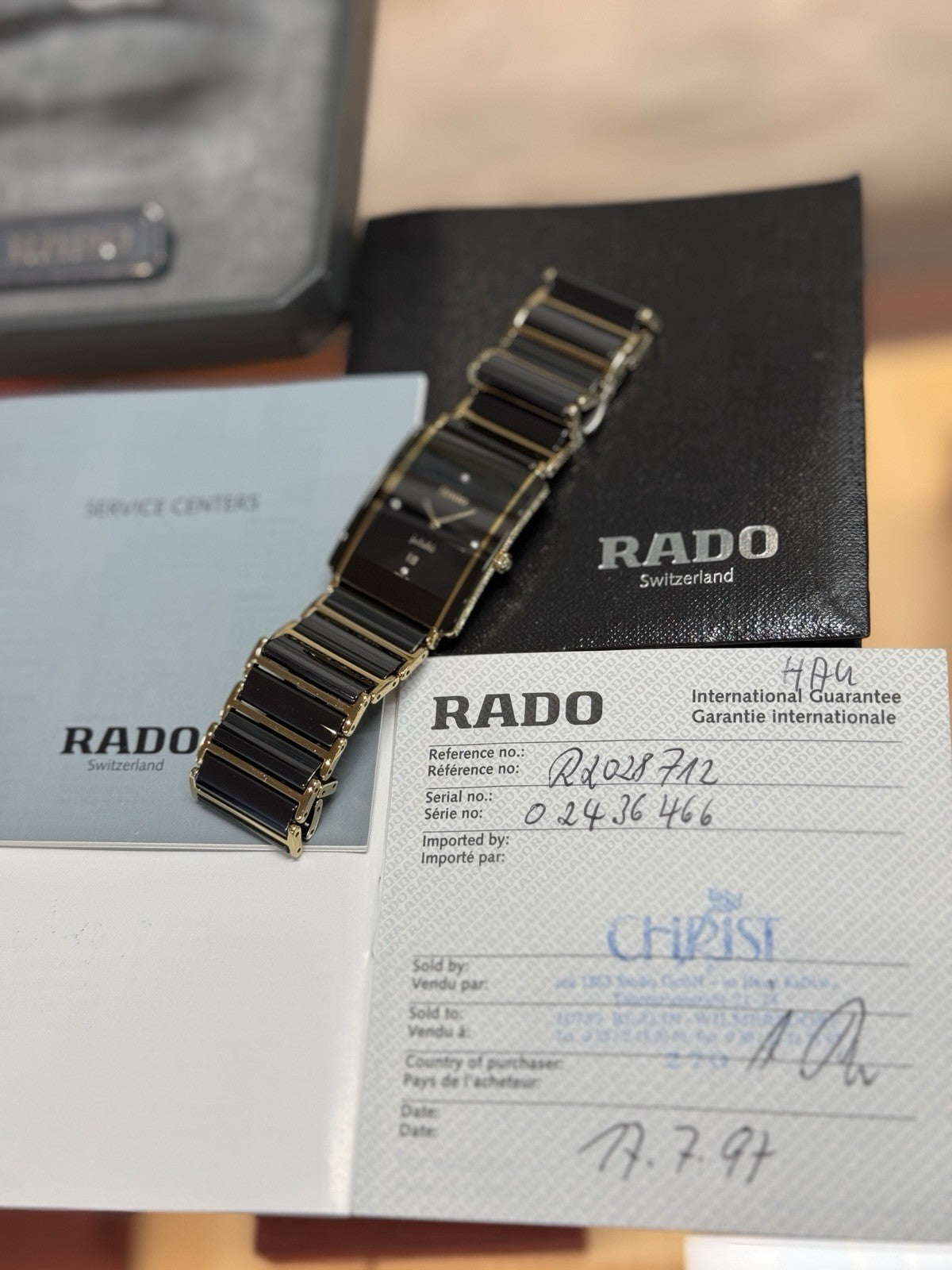 Rado Diastar Integral Jubile Keramik Schwarz Gold mit Diamanten 160.0282.3