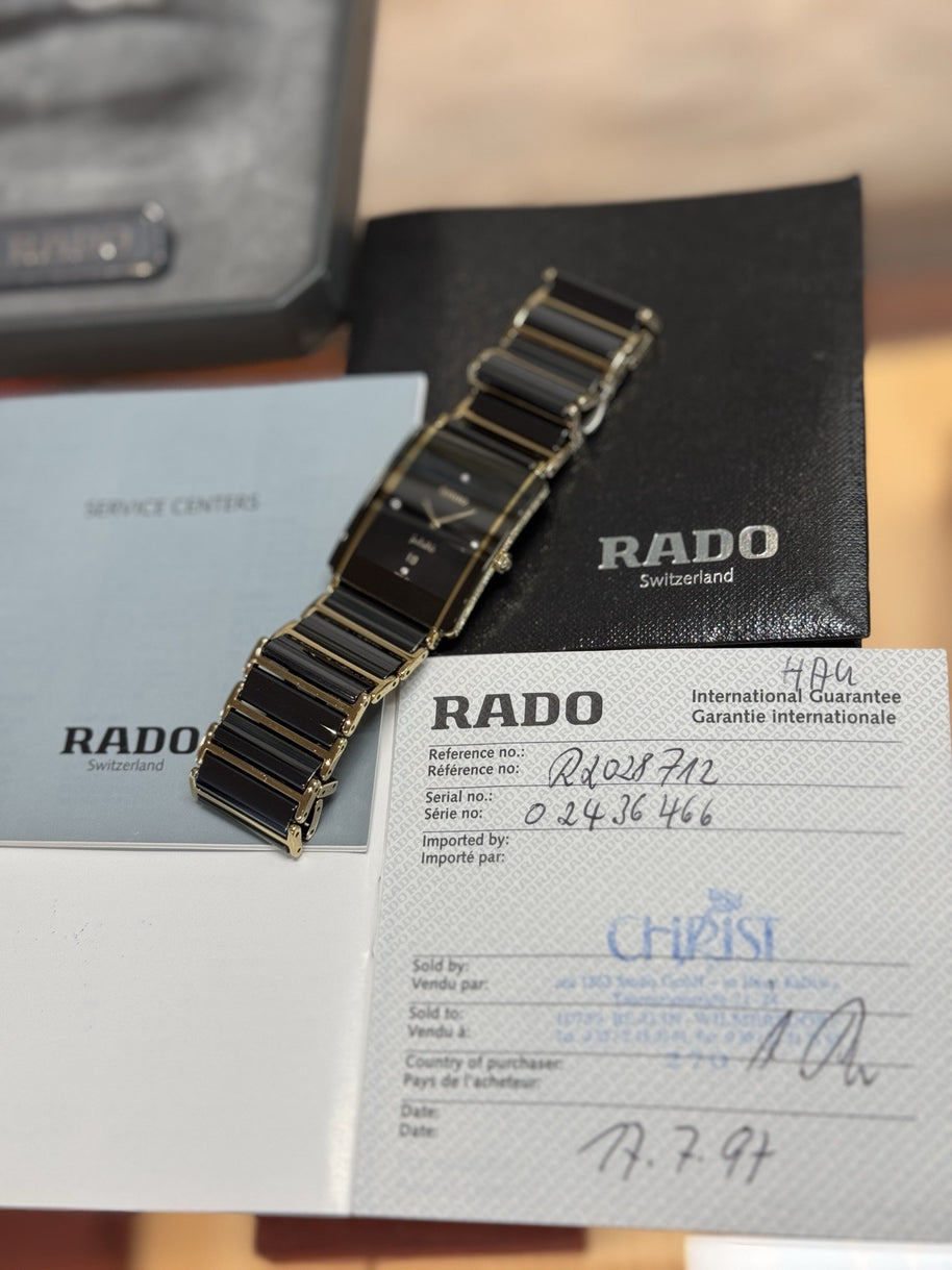 Rado Diastar Integral Jubile Keramik Schwarz Gold mit Diamanten 160.0282.3