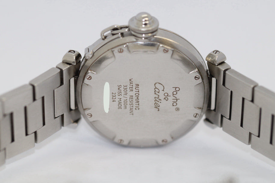 Cartier Pasha Date Automatic Stahl Medium 35mm Luxusuhr Fullset Ref. 2324