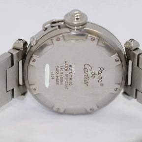 Cartier Pasha Date Automatic Stahl Medium 35mm Luxusuhr Fullset Ref. 2324
