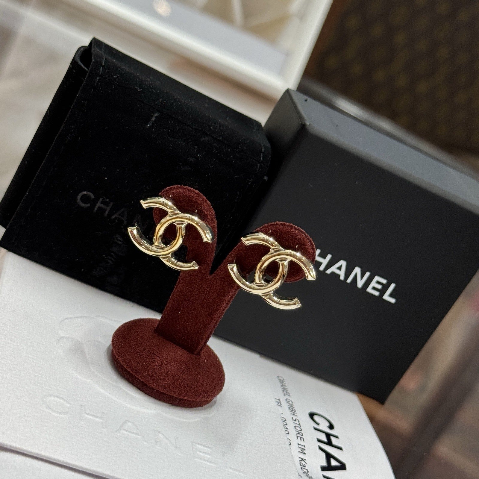 Chanel A96502 CC Ohrringe Ohrclips Ohrstecker Gold