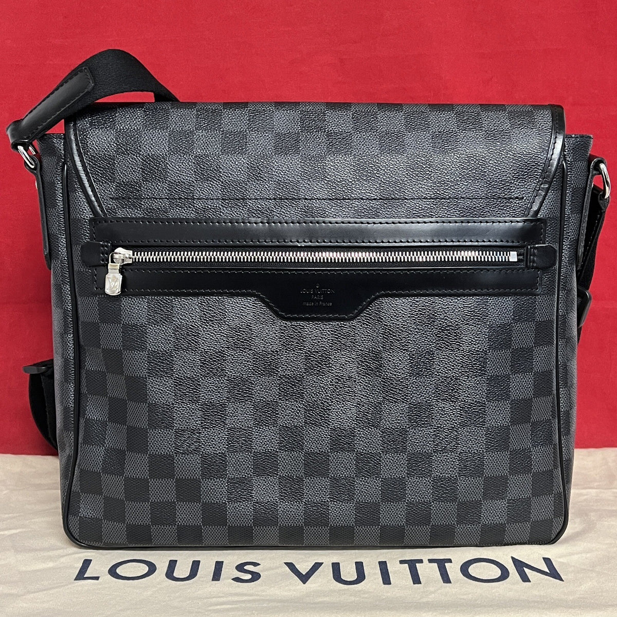 Louis Vuitton Daniel MM Messenger Bag Damier Ebene Herren Umhängetasche 2010
