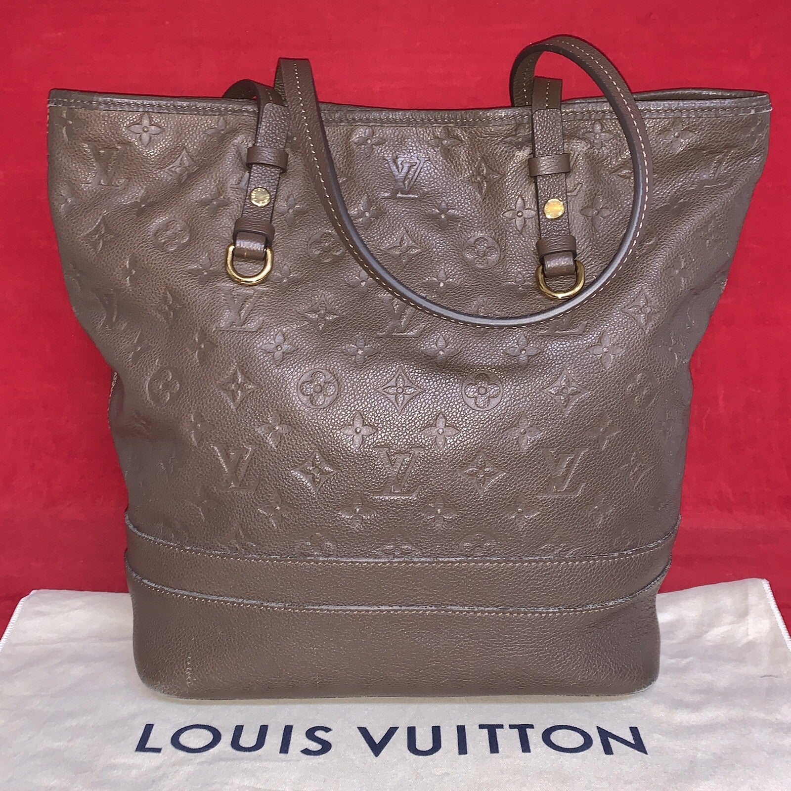 Louis Vuitton M40516 Citadine PM Monogram Empreinte Taupe Damen Handtasche 2012