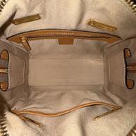 MCM Ella Boston Visetos Speedy Umhängetasche Braun Gold Top Zustand