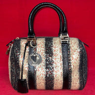 Fendi Zucchino Boston Bag Speedy Damen Handtasche Limited Edition mit Pailletten