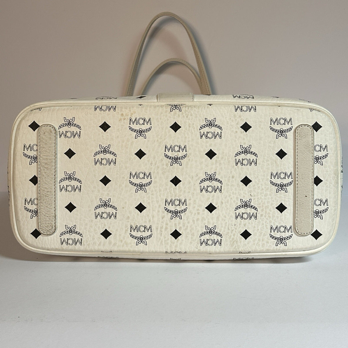 MCM REVERSIBLE LIZ SHOPPER IN VISETOS - SHOPPING BAG - WHITE