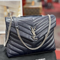 YSL Saint Laurent Loulou Medium Marine Blau Umhängetasche