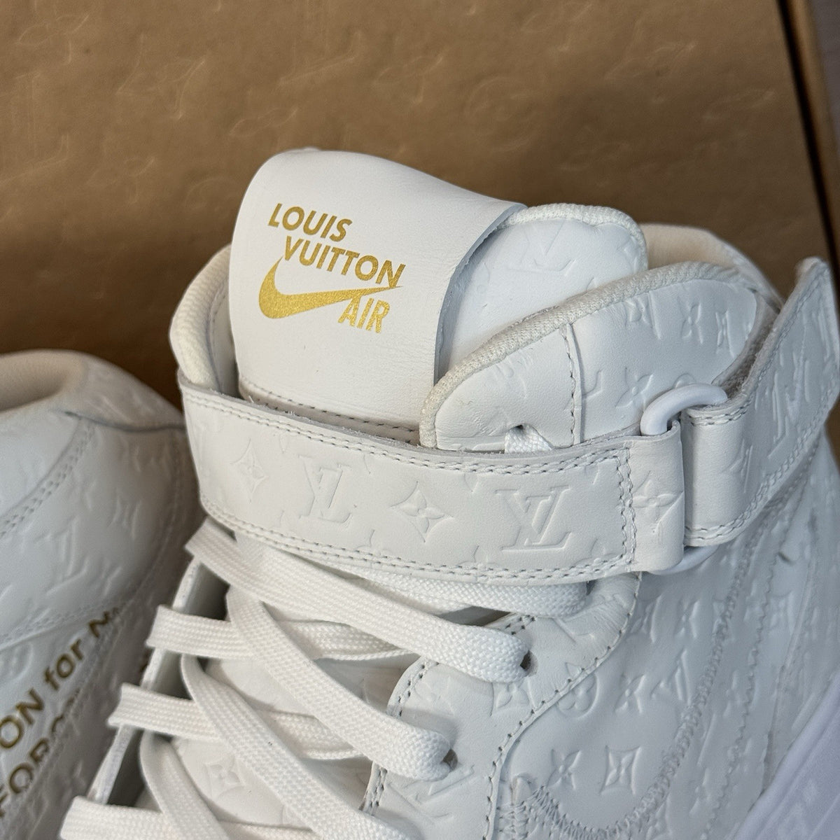 NIKE X LOUIS VUITTON AIR FORCE 1 MID SNEAKER VIRGIL ABLOH OFF-WHITE US 15