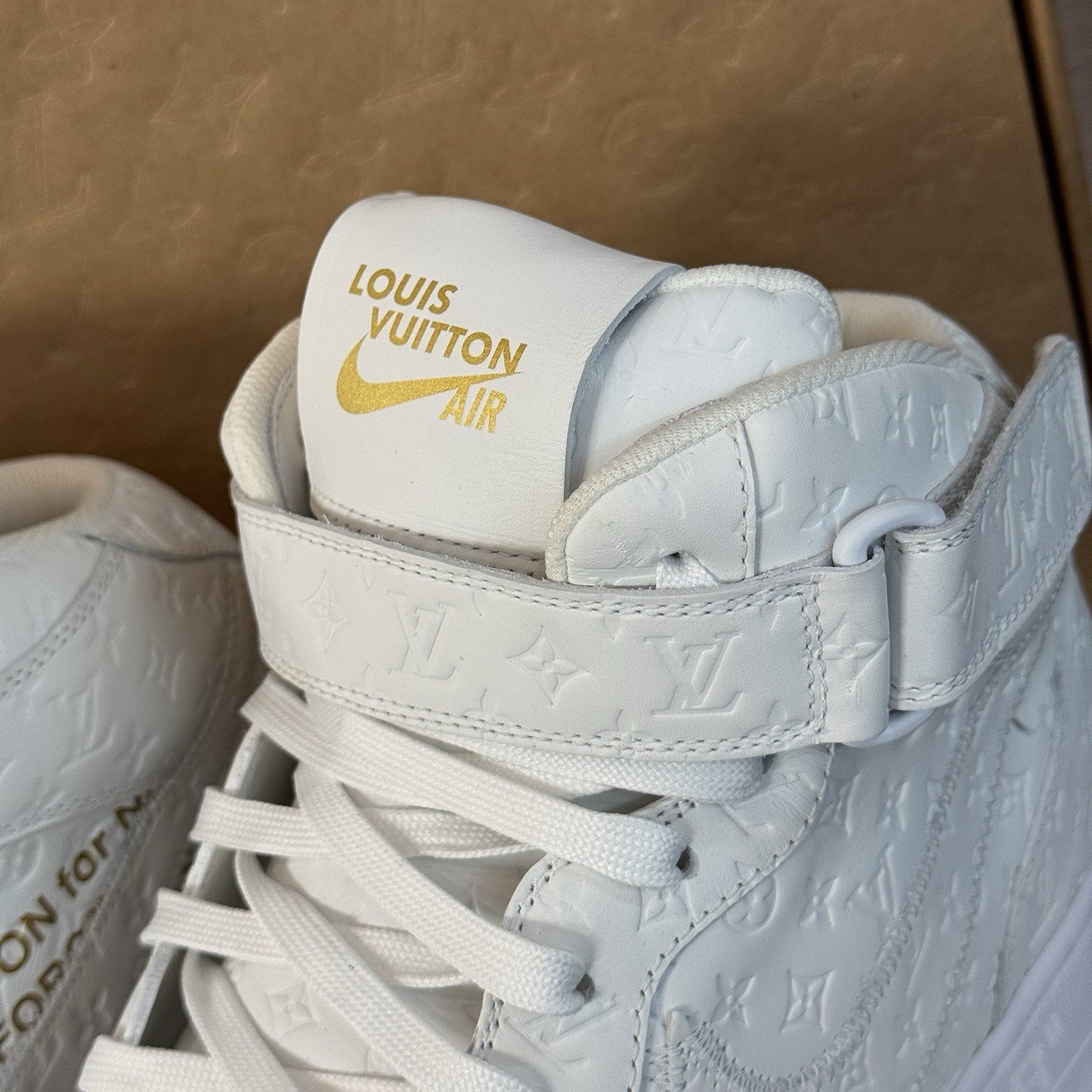 NIKE X LOUIS VUITTON AIR FORCE 1 MID SNEAKER VIRGIL ABLOH OFF-WHITE US 15