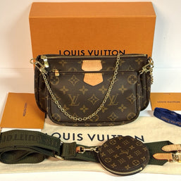 Louis Vuitton Multi Pochette aus 2023 mit Original Rechnung in Khaki Top Zustand