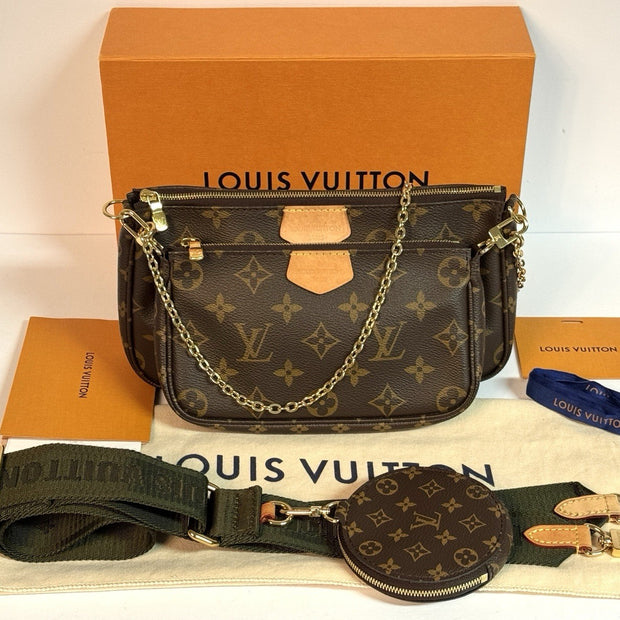 Louis Vuitton Multi Pochette aus 2023 mit Original Rechnung in Khaki Top Zustand