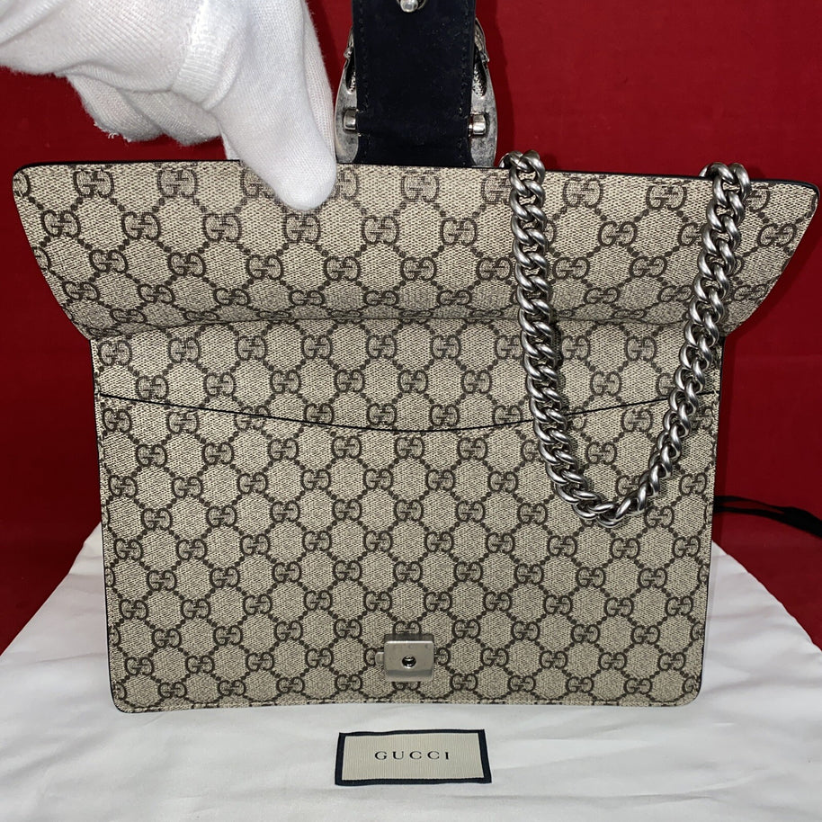Gucci Mittelgroße Dionysus GG Monogram & Schwarz Schultertasche