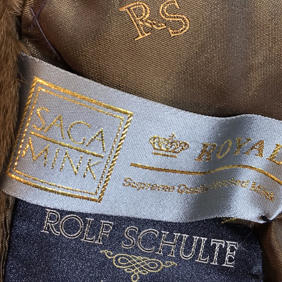Wunderschöner langer Nerzmantel braun SAGA MINK by ROLF SCHULTE Gr. 42/44 Damen