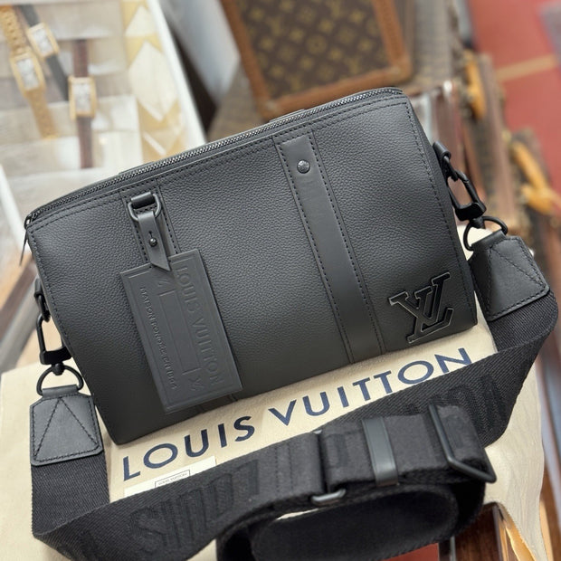 Louis Vuitton City Keepall Aerogram M59255 Umhängetasche Schwarz
