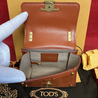 TOD’S TODS TSI MINI BAG MICRO ROR TERRACOTTA LEDER UMHÄNGETASCHE NEU