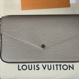 Louis Vuitton M68758 Pochette Felicie Epi Leder Beige Taupe Umhängetasche