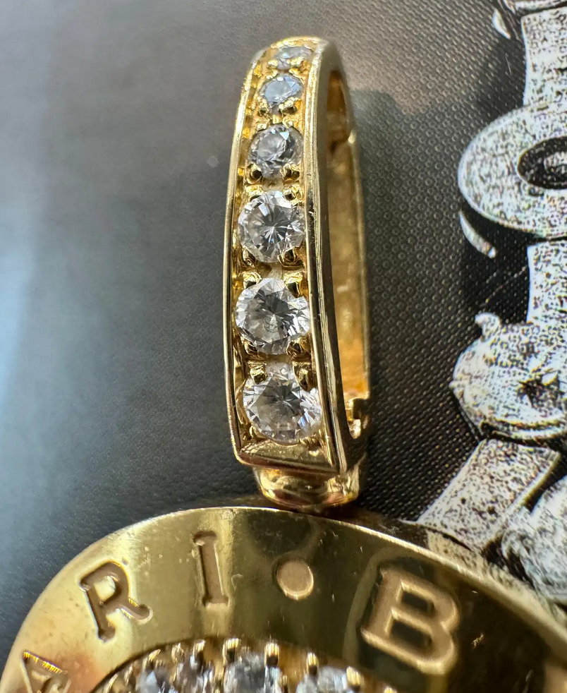 Bvlgari Roma Collana Anhänger aus 18K Gelbgold mit 2,7 ct Diamanten