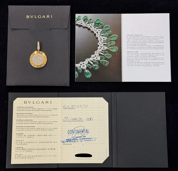 Bvlgari Roma Collana Anhänger aus 18K Gelbgold mit 2,7 ct Diamanten