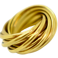 Pomellato Trinity Ring aus 18K Gelbgold – 11 verschlungene Ringe, Größe 54