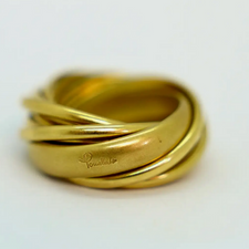 Pomellato Trinity Ring aus 18K Gelbgold – 11 verschlungene Ringe, Größe 54