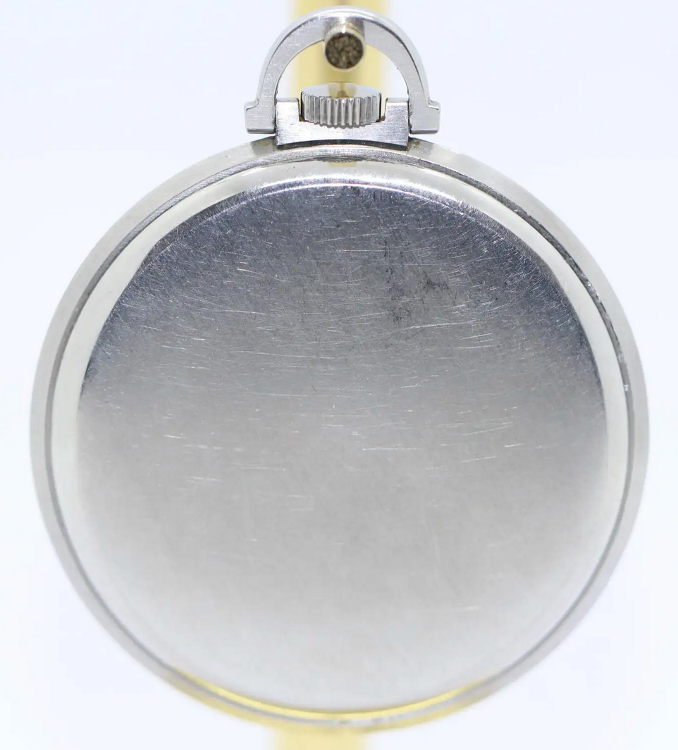 Rolex Precision Ref. 3400 Taschenuhr aus Edelstahl, ca. 1950