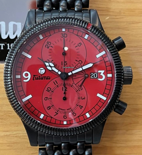 Tutima Grand Classic Black Chronograph PR referenz 781-44