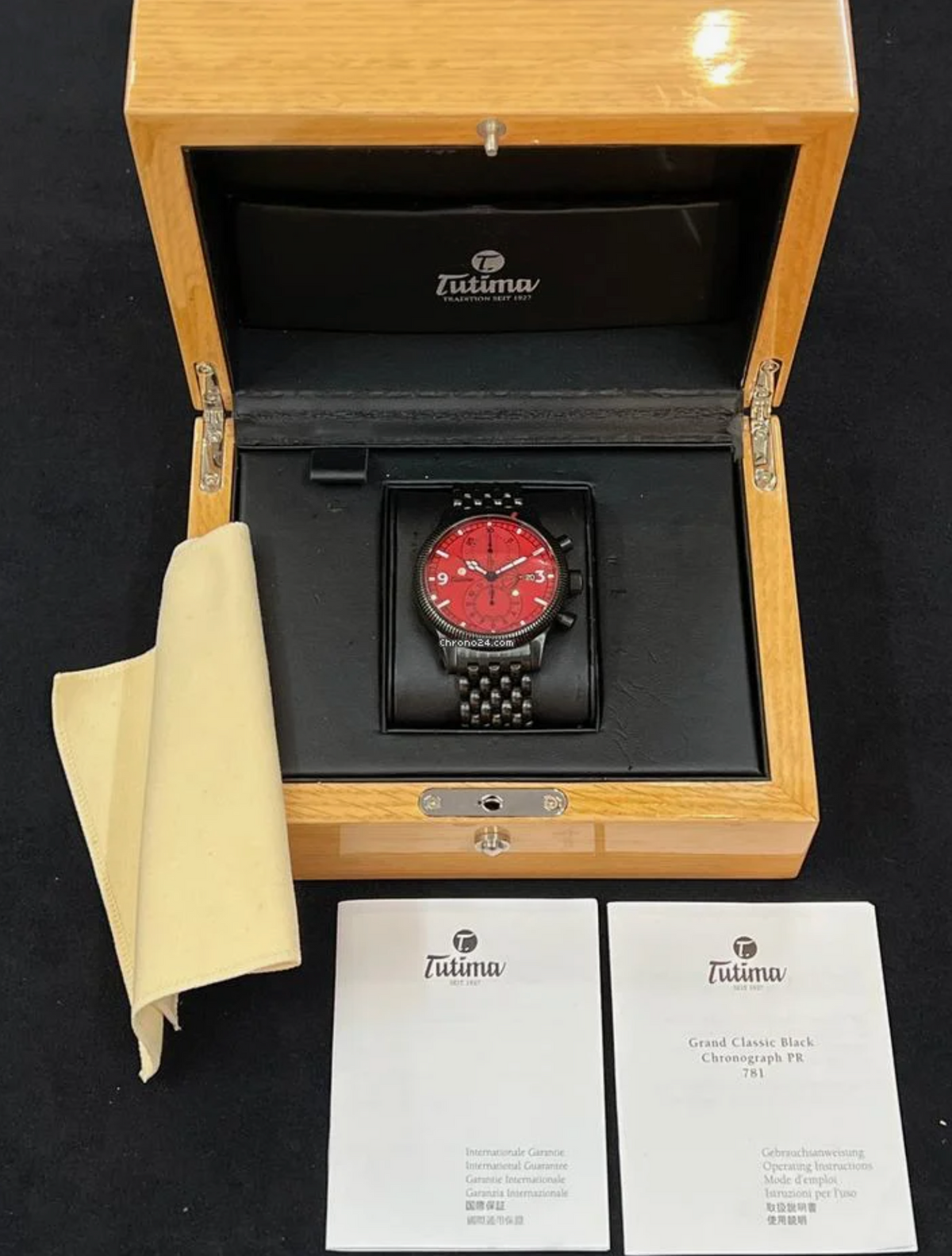 Tutima Grand Classic Black Chronograph PR referenz 781-44