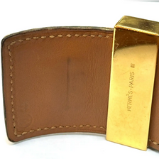 Hermès Collier de Chien Armband aus Blauem Leder & Goldbeschlägen