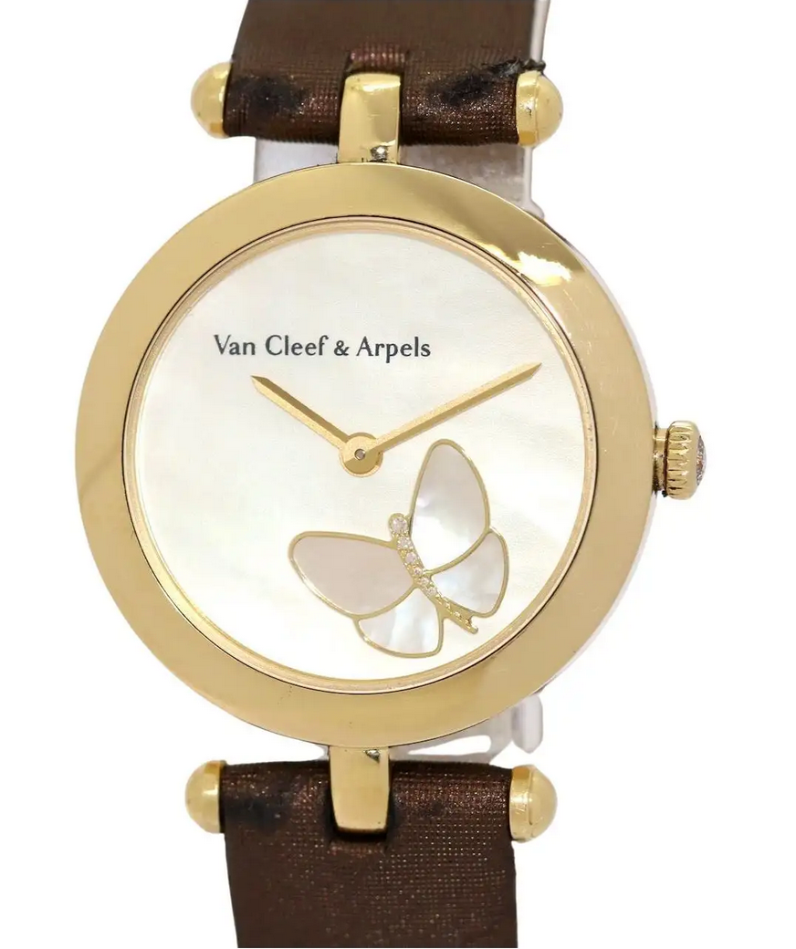 Van Cleef & Arpels Lady Arpels Papillon Damenuhr aus 18K Gold & Diamanten