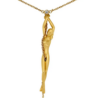 Carrera y Carrera Collier „Nude Woman“ Halskette aus 18K Gelbgold mit Diamant