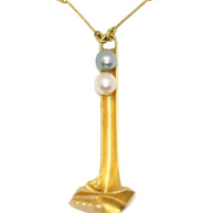 Lapponia Collier aus 14K Gold mit Perlen – Design Björn Weckström 1978