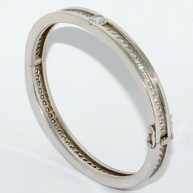 Willer Diamant Armreif aus 18K Weißgold mit Solitär & Brillanten