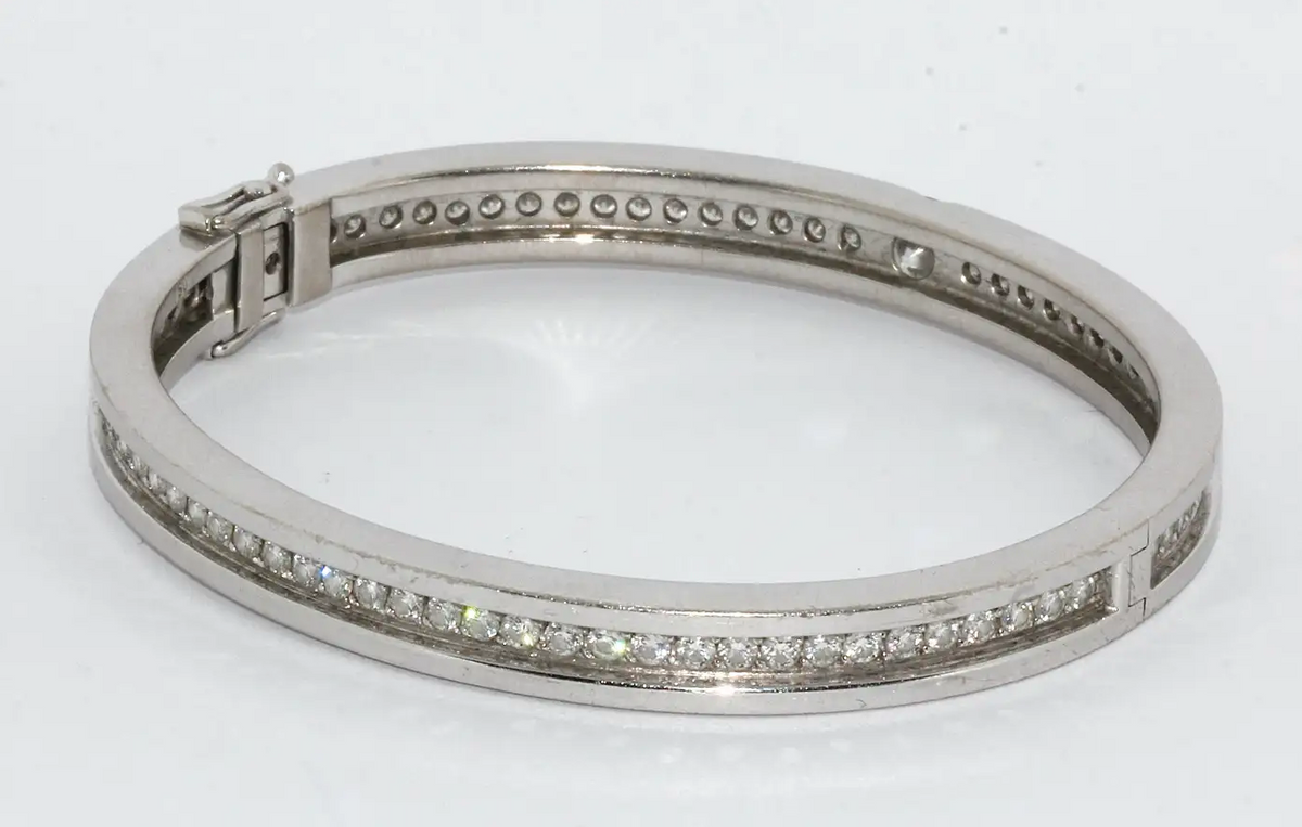 Willer Diamant Armreif aus 18K Weißgold mit Solitär & Brillanten