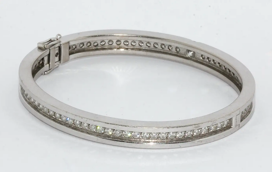 Willer Diamant Armreif aus 18K Weißgold mit Solitär & Brillanten