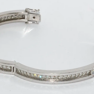 Willer Diamant Armreif aus 18K Weißgold mit Solitär & Brillanten