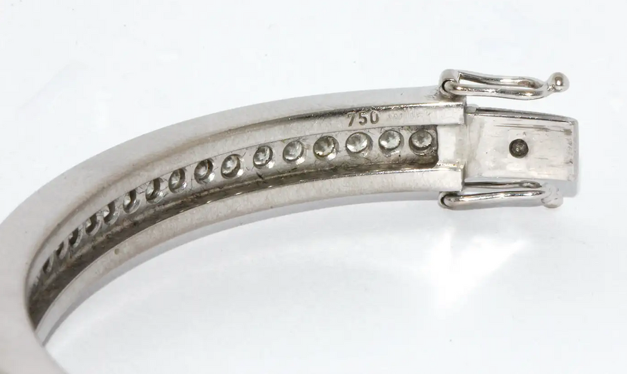 Willer Diamant Armreif aus 18K Weißgold mit Solitär & Brillanten