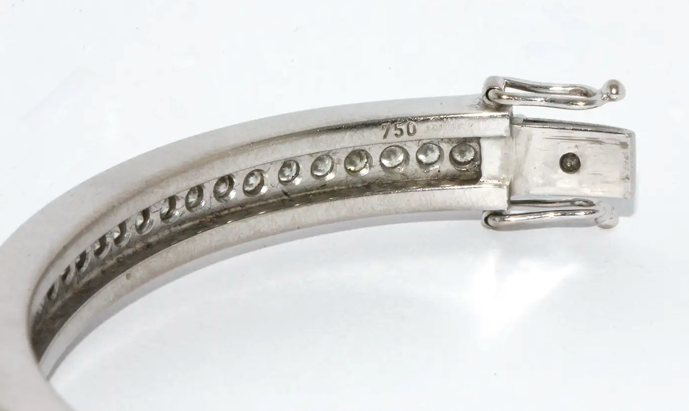 Willer Diamant Armreif aus 18K Weißgold mit Solitär & Brillanten