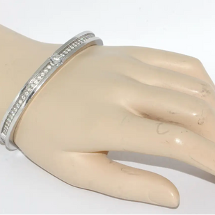 Willer Diamant Armreif aus 18K Weißgold mit Solitär & Brillanten