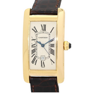 Cartier Tank Américaine Automatik Ref. 1725 Gelbgold Damenuhr