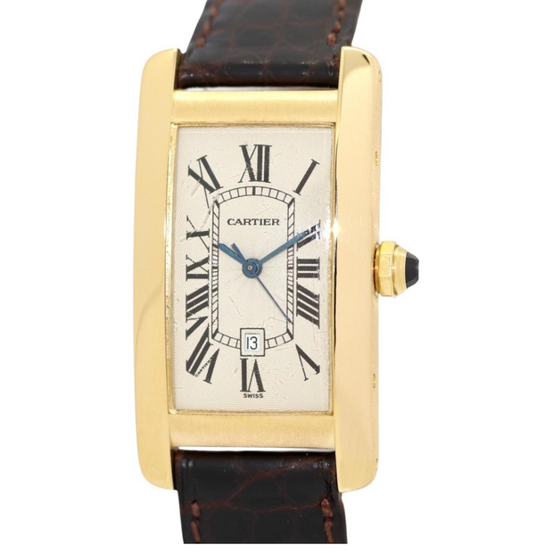 Cartier Tank Américaine Automatik Ref. 1725 Gelbgold Damenuhr