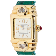 Chopard Happy Sport Diamond Damenuhr, Gold mit Diamanten und Rubin